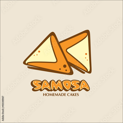 Samosa. Vector logo. A home bakery.
