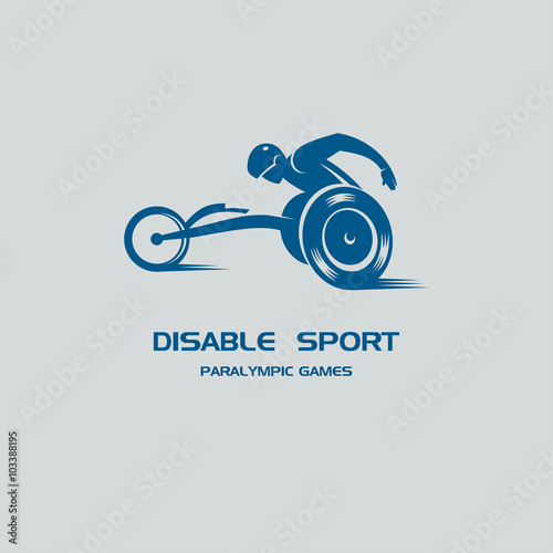 The disabled person athlete in a wheelchair. Paralympic games. M