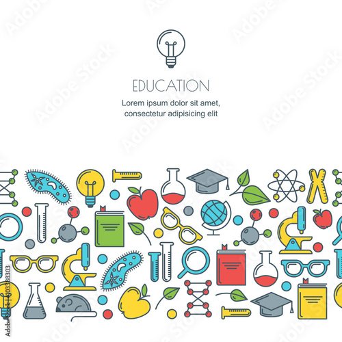 Online education, graduation, school and university concept.