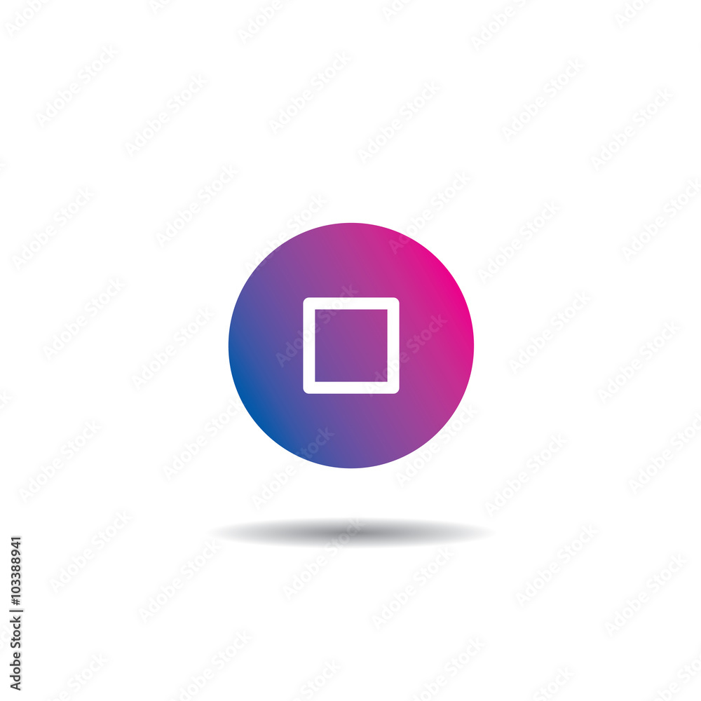 Vector Stop Logo Icon Flat Design Vector Stop Logo Icon Flat Design