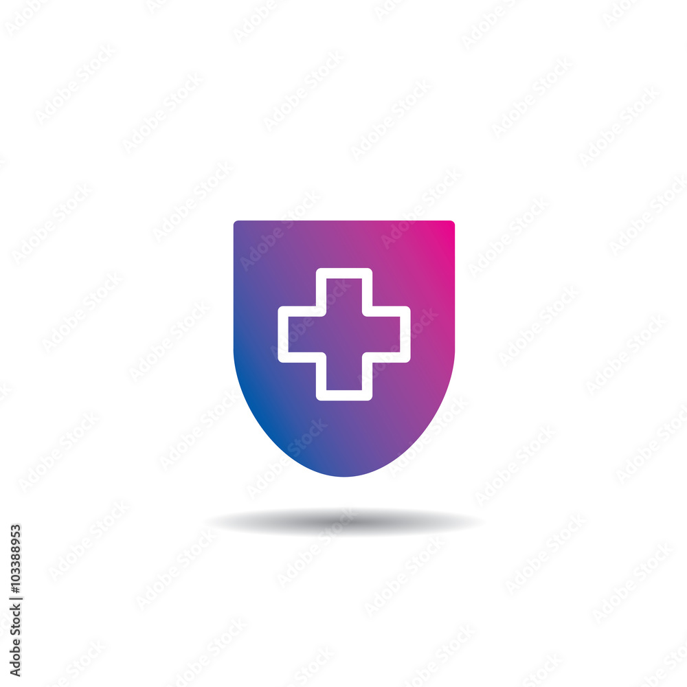 Vector Shield Logo Icon Flat Design Vector Shield Logo Icon Flat Design