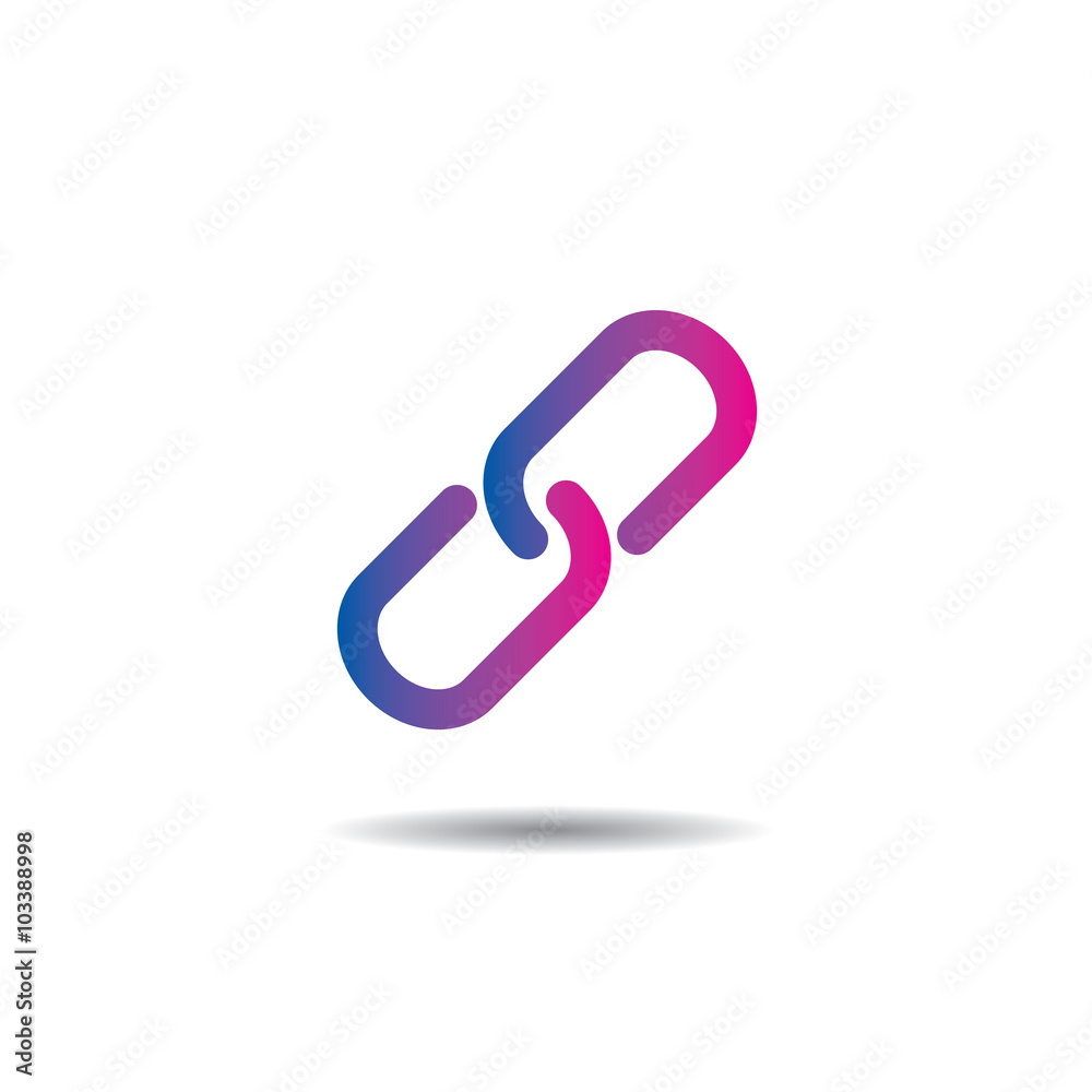 Vector Chain Logo Icon Flat Design Vector Chain Logo Icon Flat Design