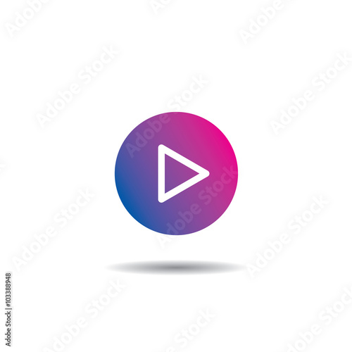 Free Download Vector Play Logo Icon Flat Design - GFXLoad