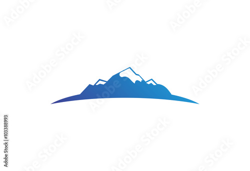 mountains abstract illustration logo