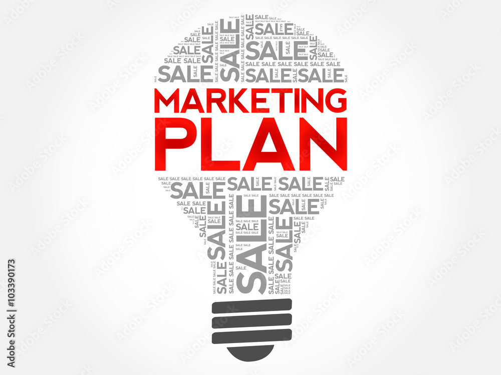Marketing Plan SALE bulb word cloud, business concept background Marketing Plan SALE bulb word cloud, business concept background