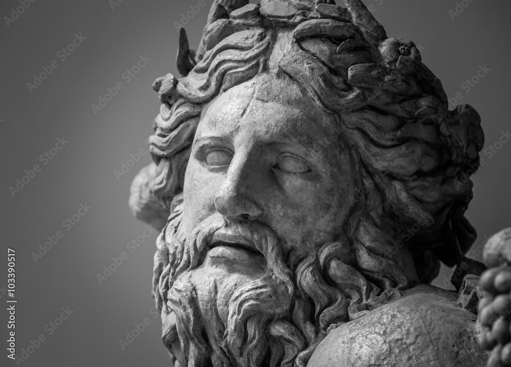 Head and shoulders detail of the ancient sculpture Stock Photo | Adobe ...