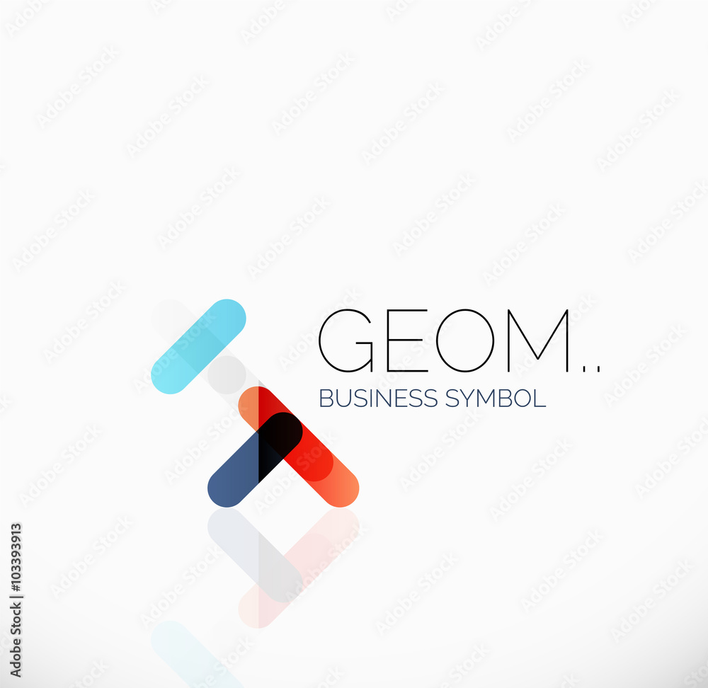 Logo, linear abstract geometric icon Logo, linear abstract geometric icon