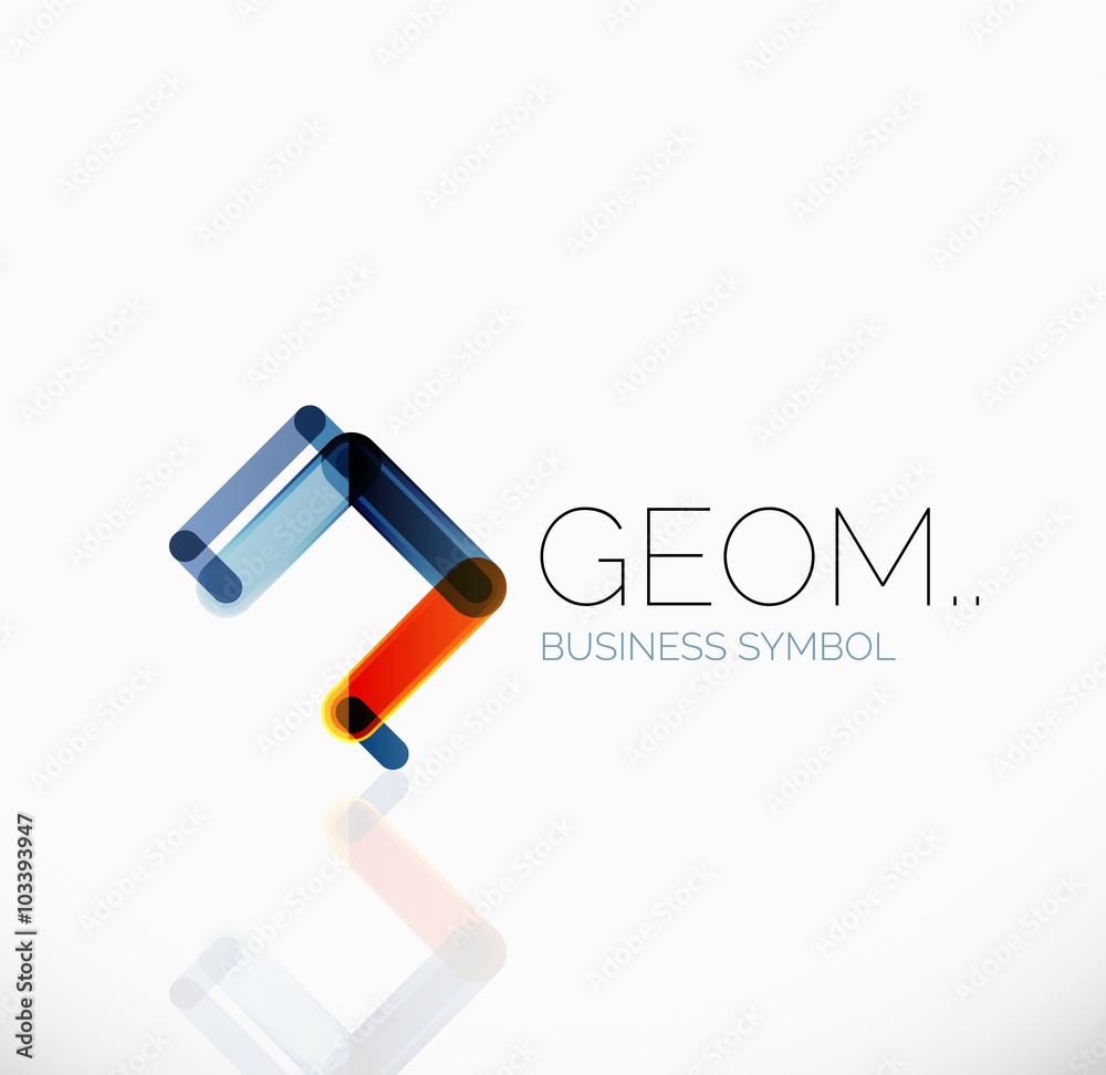 Logo, linear abstract geometric icon Logo, linear abstract geometric icon