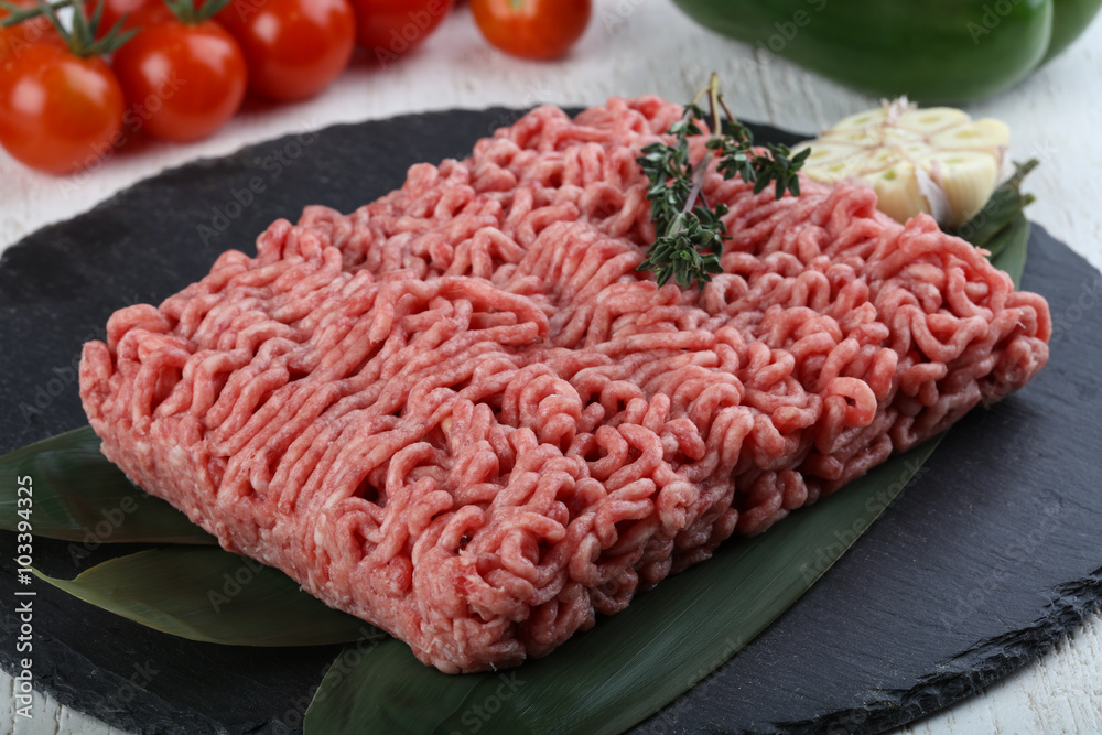 Micned raw Beef