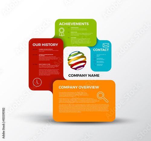 Vector Company infographic overview design template