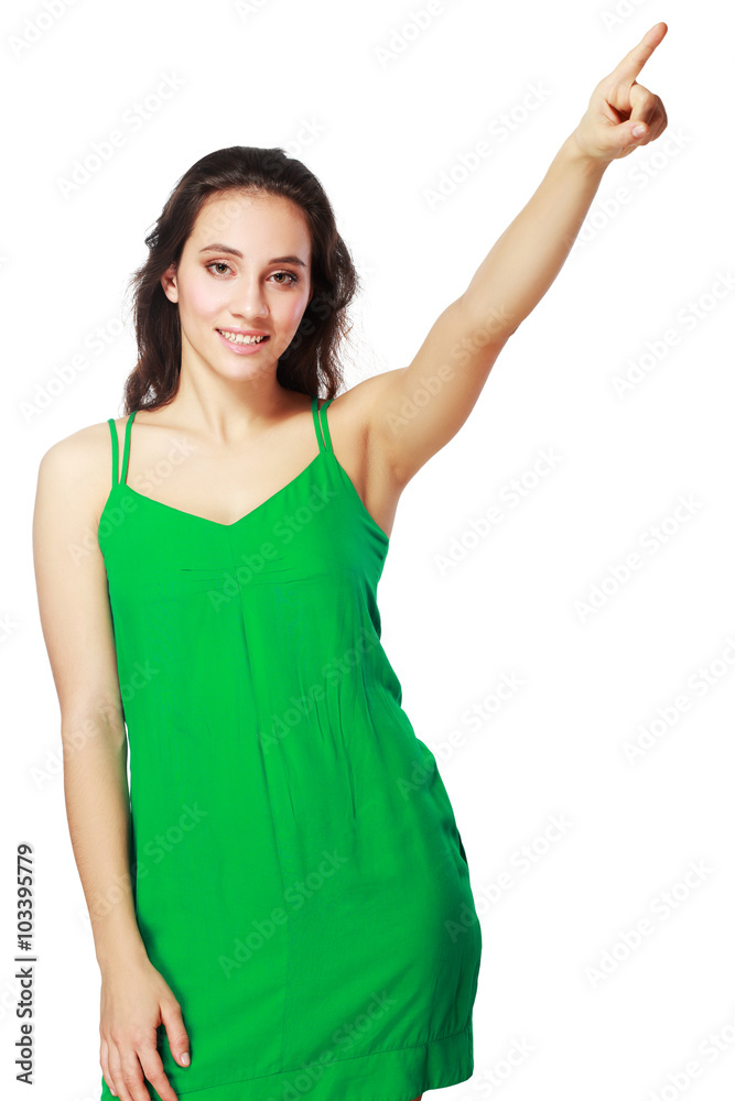 Fototapeta premium pointing her finger