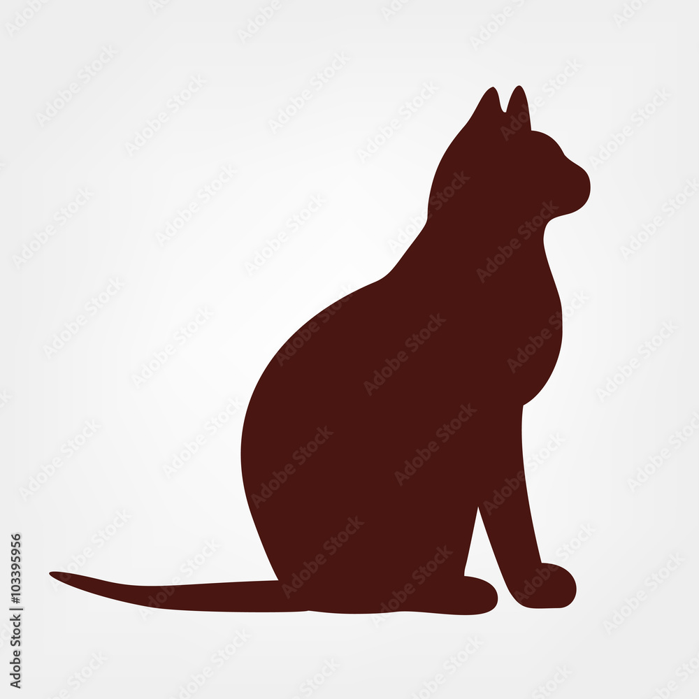 cat symbol - kitten vector illustration