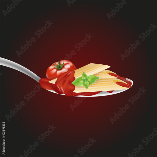 Cucchiaio Penne al Sugo