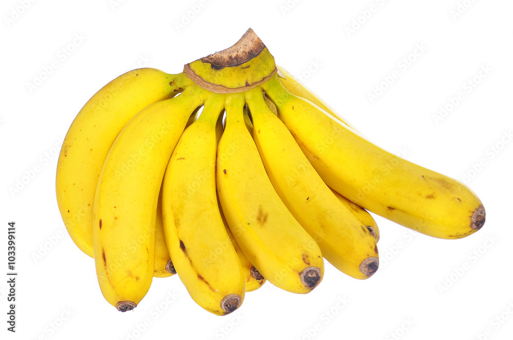 Bunch of  banana isolated on white