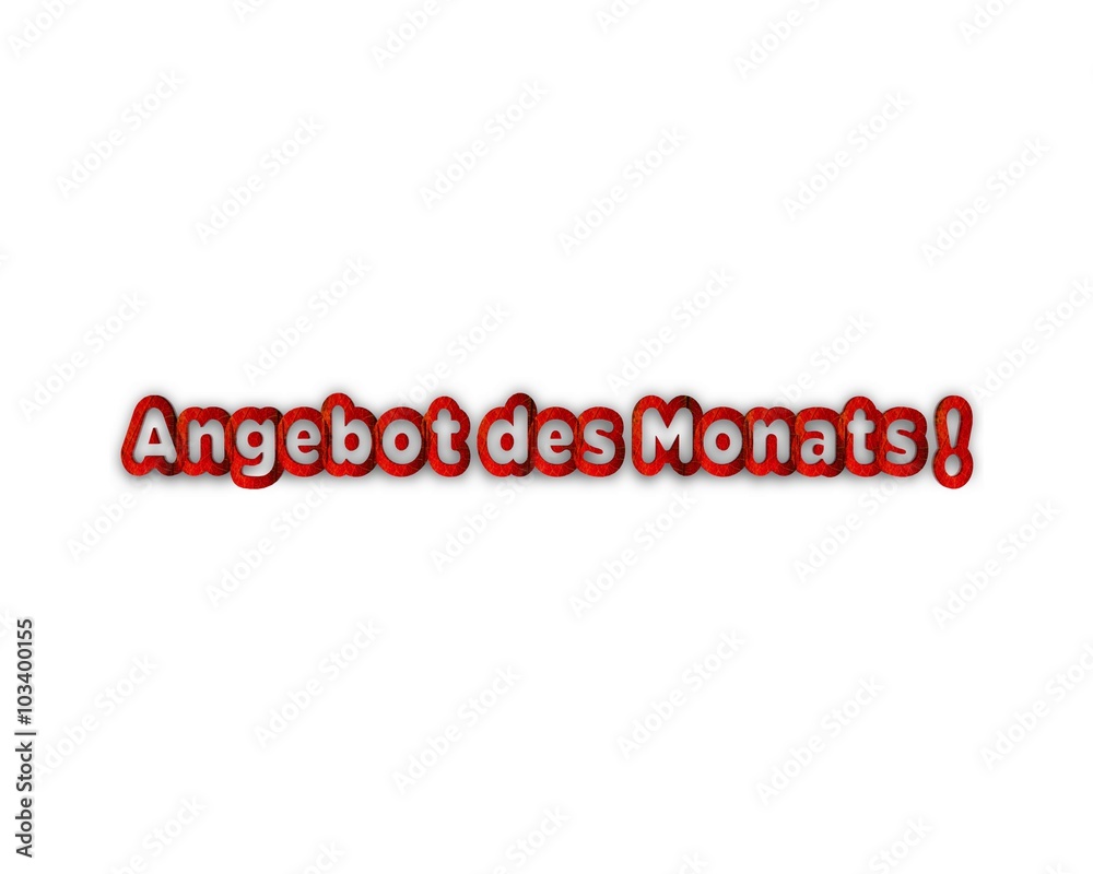 Angebot des Monats 3d wort Angebot des Monats 3d wort