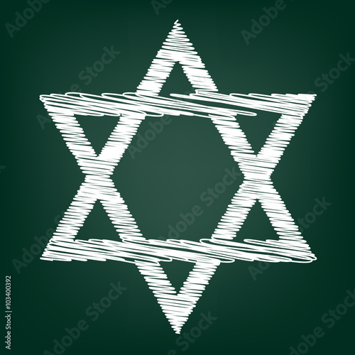 Chalk icon on green board