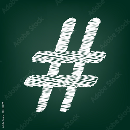 Chalk icon on green board