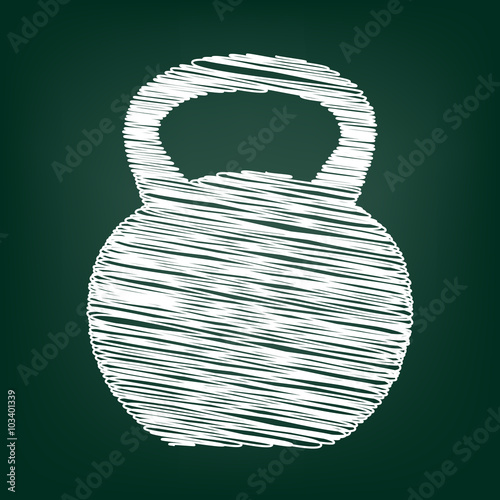 Chalk icon on green board