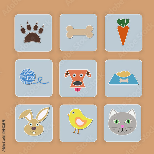 Pet shop icons