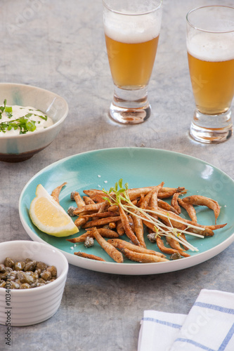 Canvas-taulu Beer and Whitebait