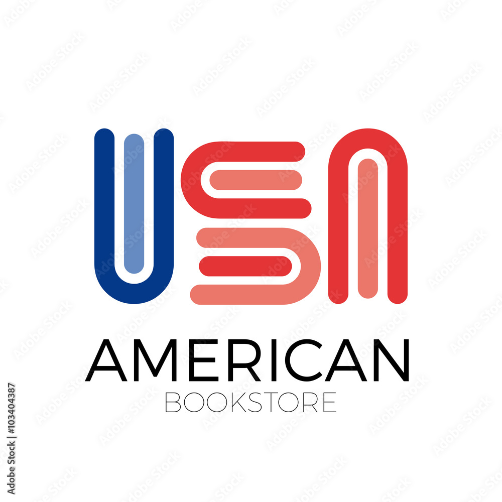 Vector sign abstract american bookstore Vector sign abstract american bookstore