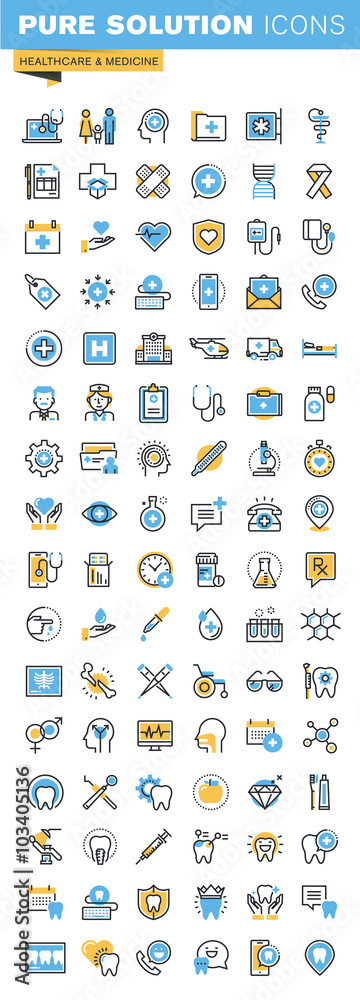 Set of thin line flat design icons of healthcare and medicine. Icons for websites, mobile websites and apps, easy to use and highly customizable. Set of thin line flat design icons of healthcare and medicine. Icons for websites, mobile websites and apps, easy to use and highly customizable.