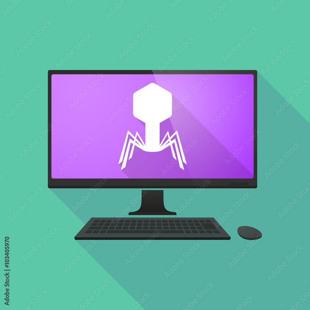 Personal computer with a virus Personal computer with a virus