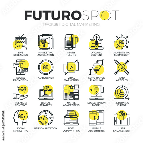 Digital Media Futuro Spot Icons