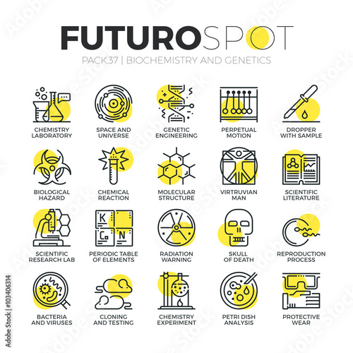 Genetics Lab Futuro Spot Icons