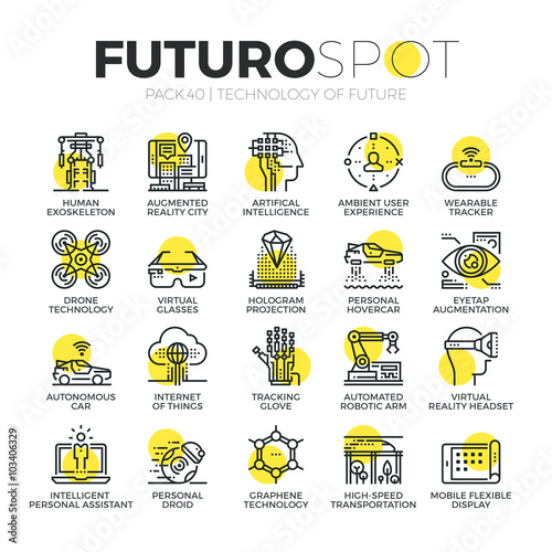 Future Technology Futuro Spot Icons
