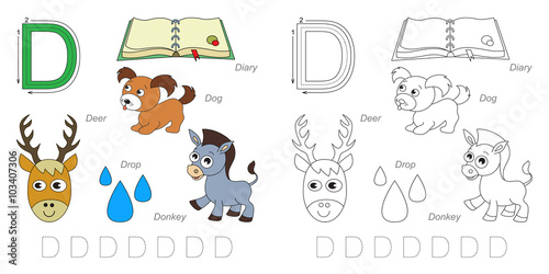 Pictures for letter D