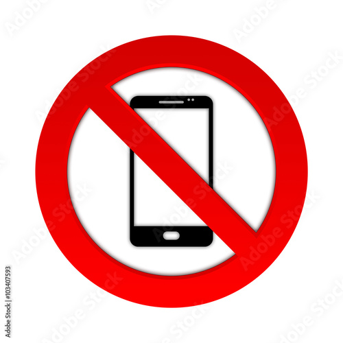 Telefonieren Verboten - Smartphone – Stock-Illustration | Adobe Stock