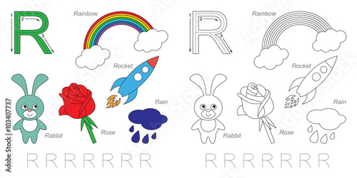 Pictures for letter R