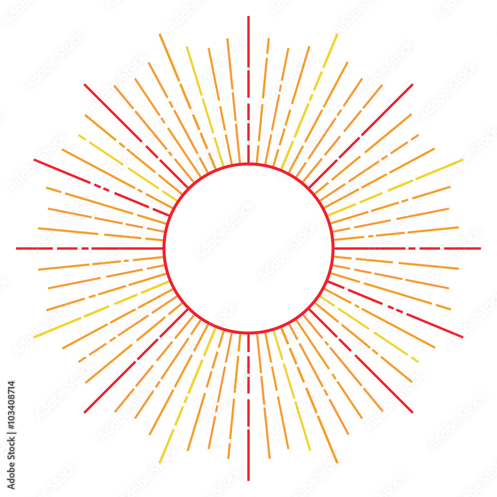 Obraz premium Star Burst With Rays Vintage Element