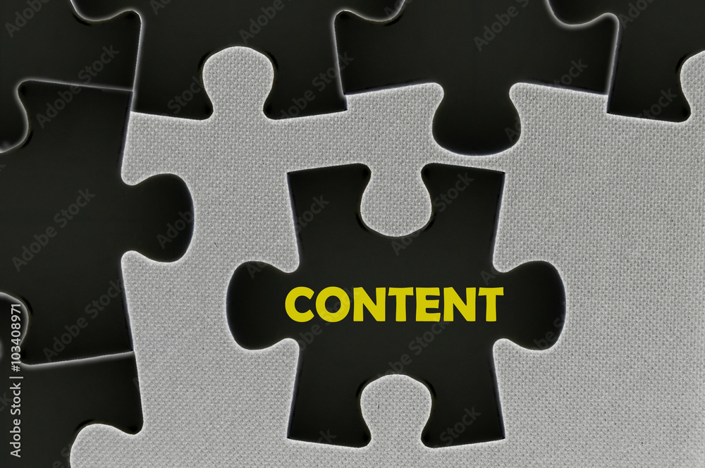 The black jigsaw puzzle written word content The black jigsaw puzzle written word content