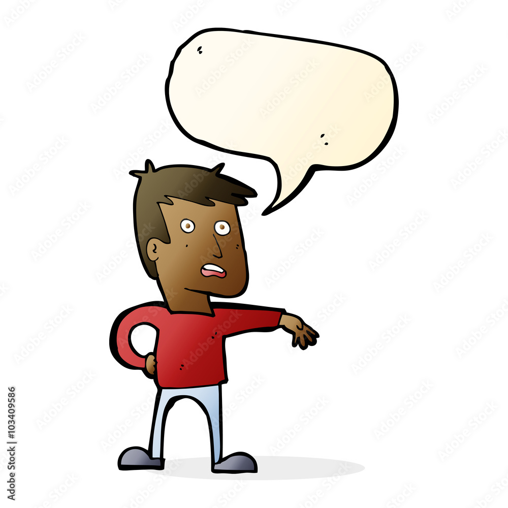 cartoon man making camp gesture with speech bubble cartoon man making camp gesture with speech bubble