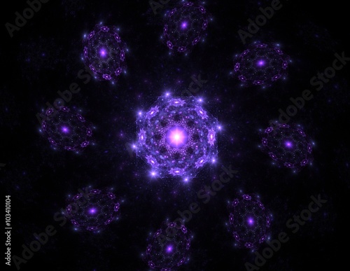 Illustration of Gold glittering star dust circle