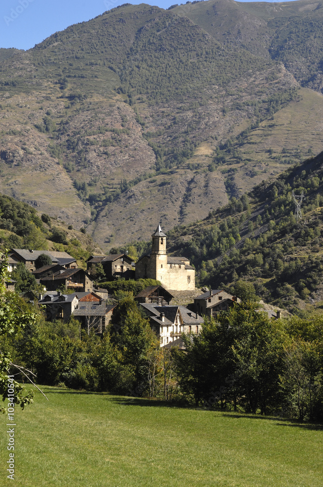 Village of Lladros,Cardos Valley, Lleida province, Catalonia,Spa