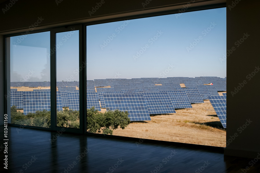 Fototapeta premium Sun Energy Farm - Stock Image