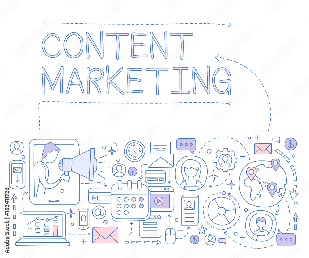 Content Marketing Infographics. Vector Illustration