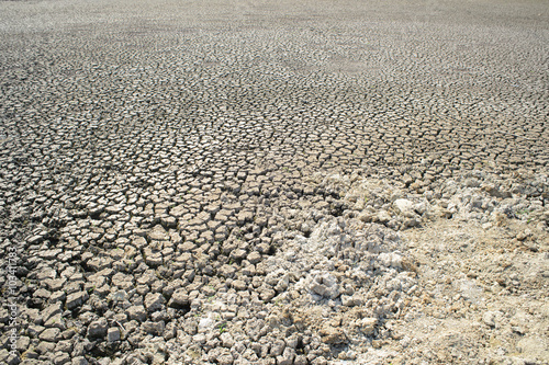  Cracked ground. Dry land. Desert landscape background. Global warming concept