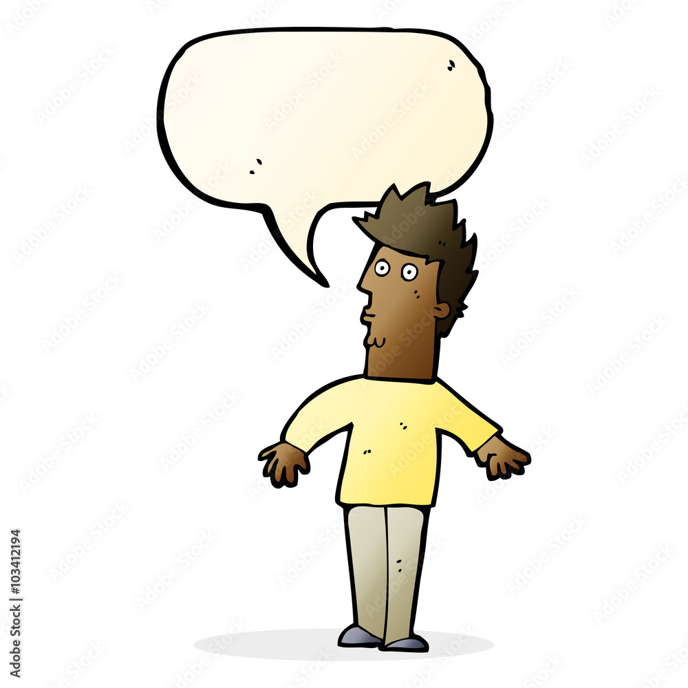 cartoon surprised man with speech bubble cartoon surprised man with speech bubble
