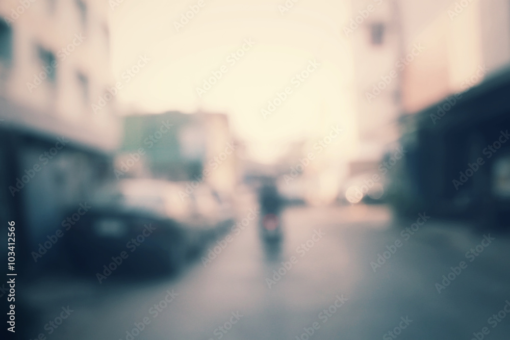 Blurred of car in city Blurred of car in city
