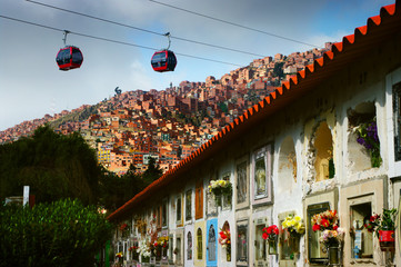 Fototapete Südamerika Stadtansicht von La Paz Bolivien  © Joolyann