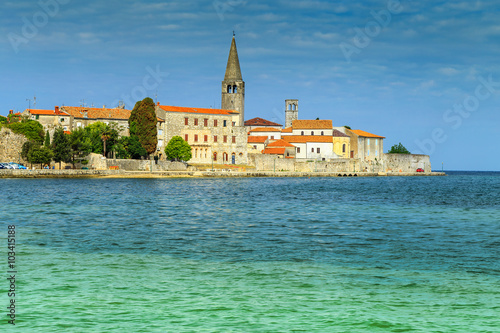 Sunny day with Porec old town,Istria region,Croatia,Europe