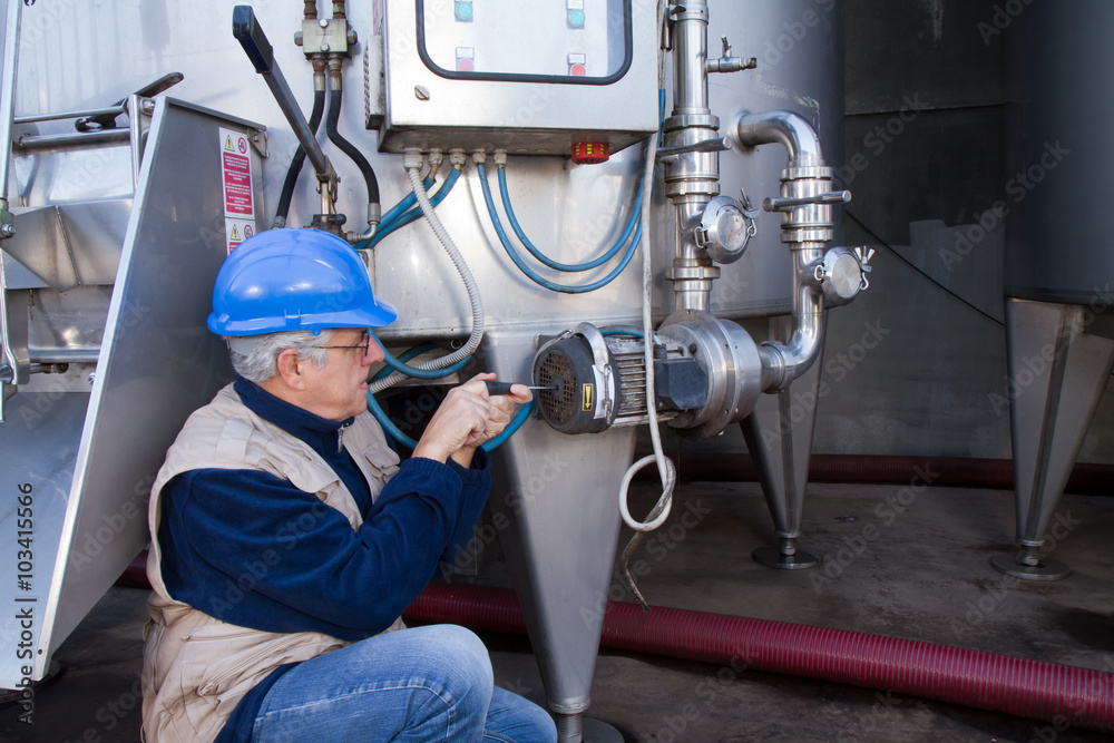 Fototapeta premium repairman during maintenance work