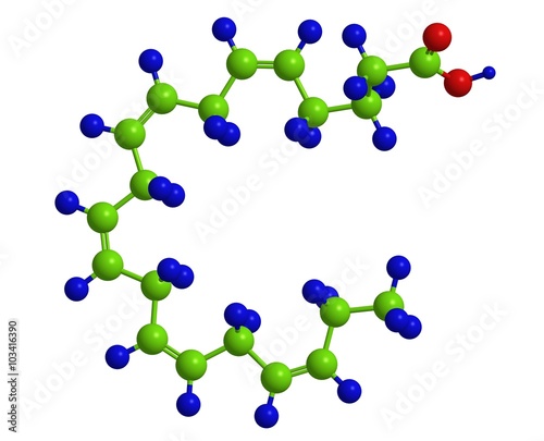 Eicosapentaenoic acid - molecular structure photo