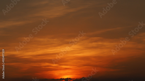 Abstract orange sky in background