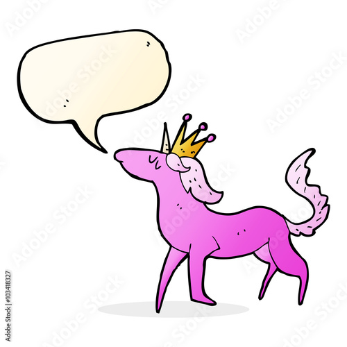 cartoon unicorn with speech bubble