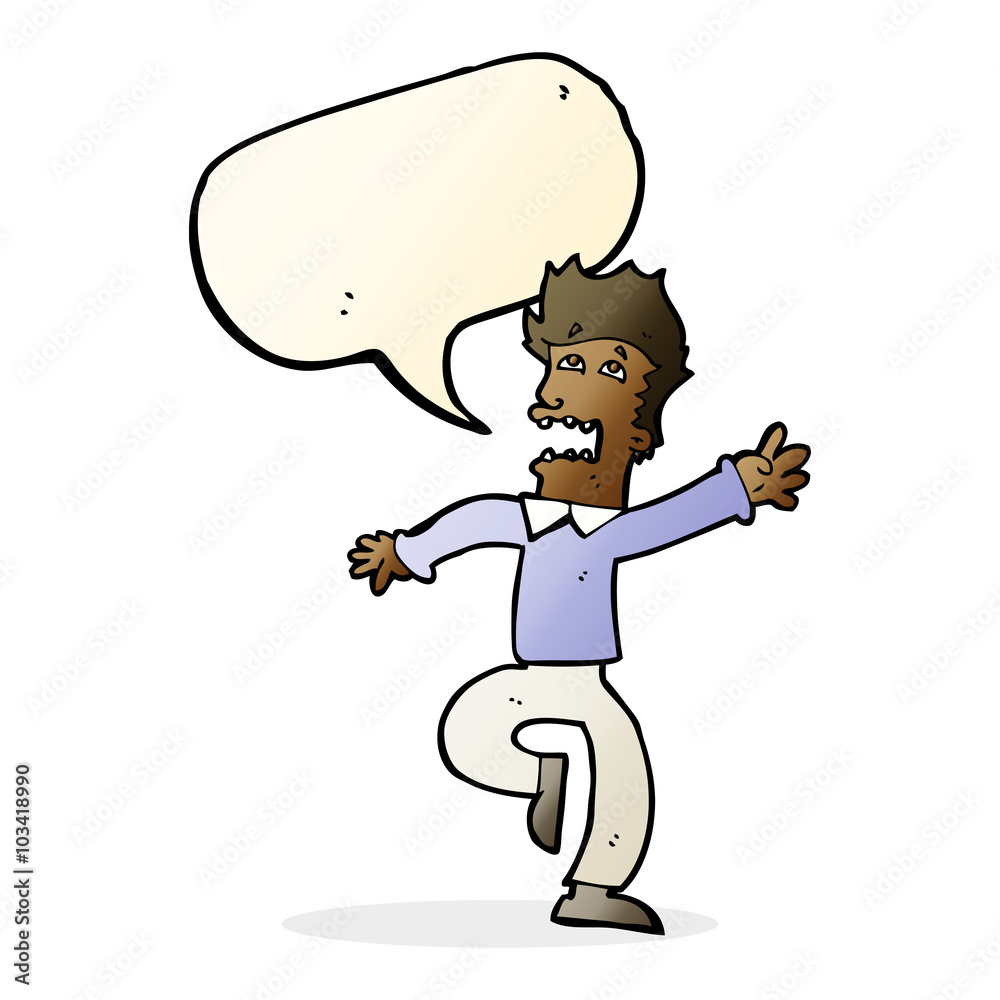 cartoon man panicking with speech bubble cartoon man panicking with speech bubble